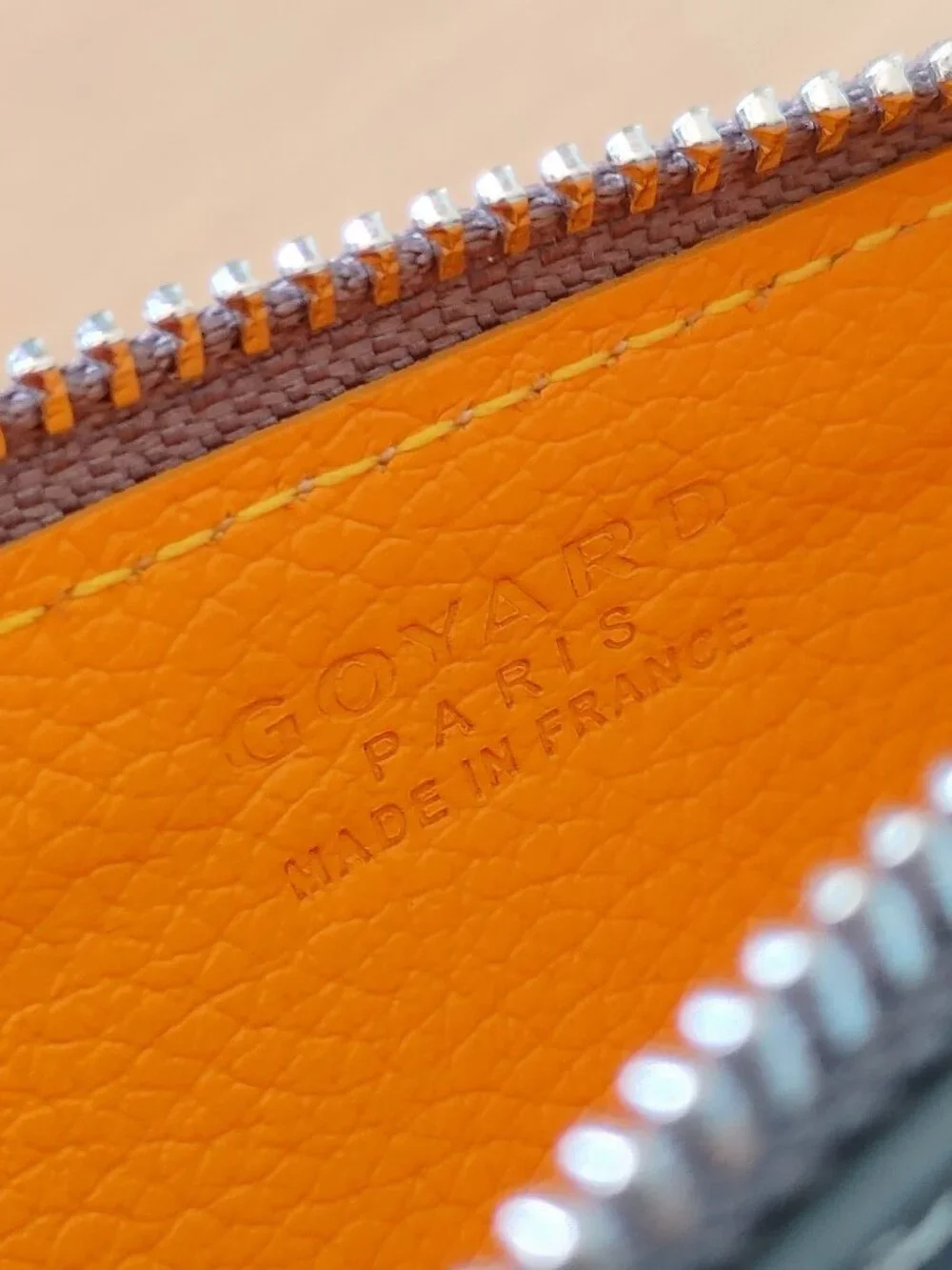 Goyard Bourbon Zipper Grey Card Holder Wallet